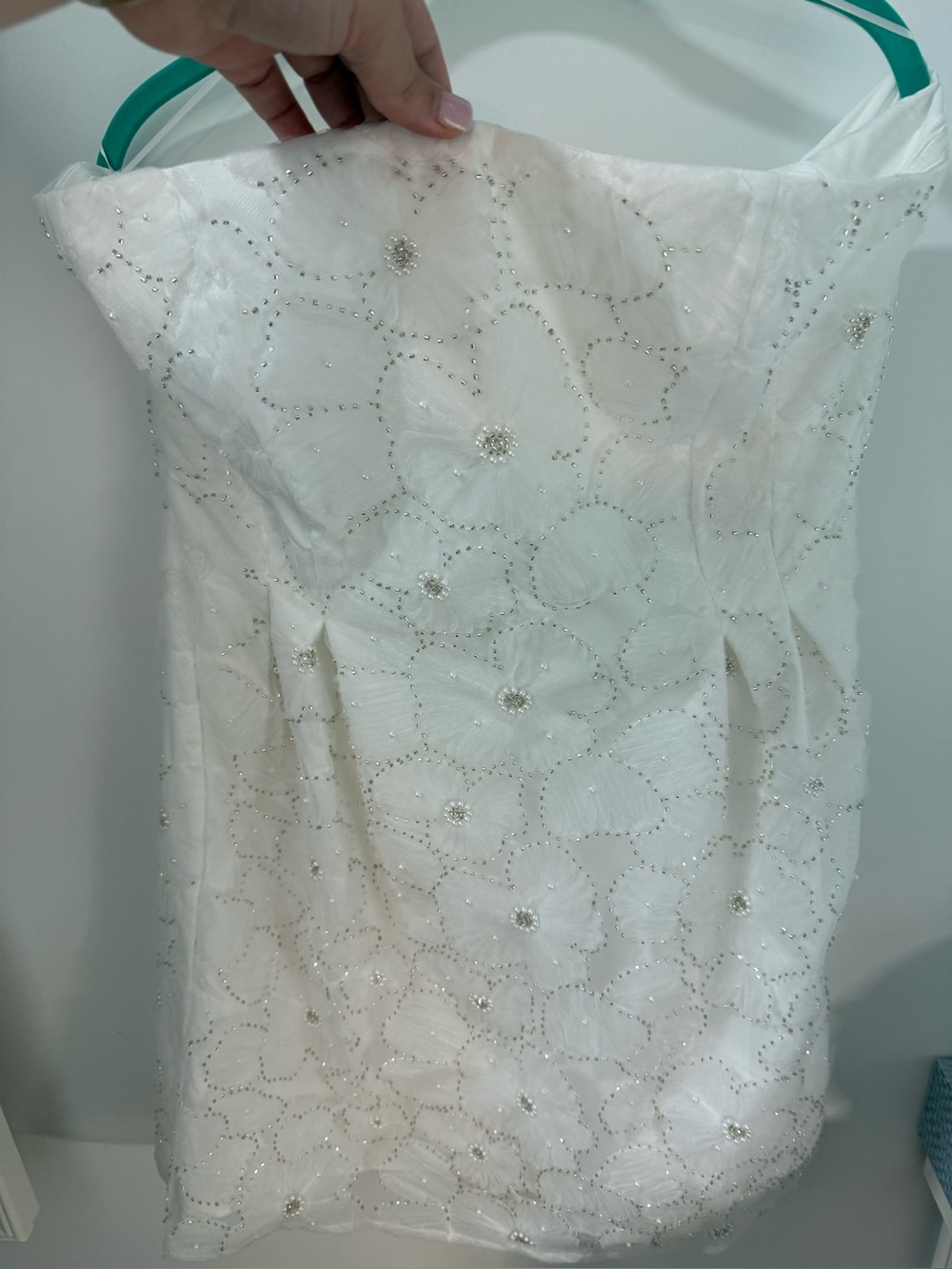 NWT Sam Edelman Women's Beaded Floral Strapless Mini Dress size 12
